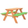 vidaXL Otro&scaron;ka piknik miza s klopema 89x79x50 cm trden les jelke