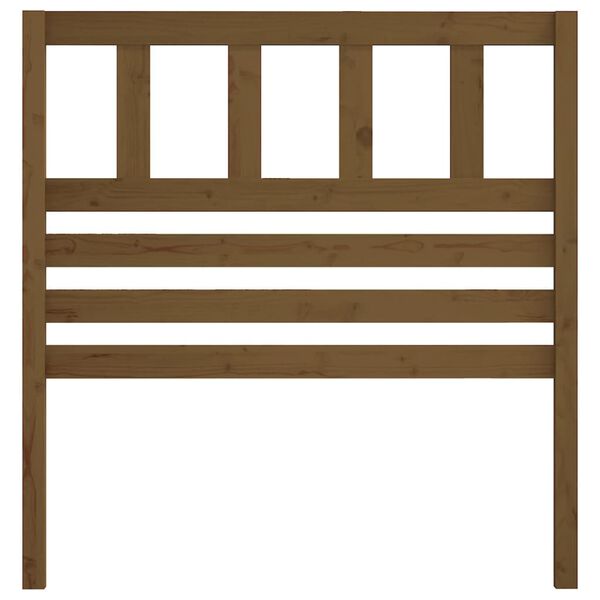 vidaXL Posteljno vzglavje medeno rjavo 81x4x100 cm trdna borovina