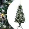 vidaXL Umestno božično drevo Zelena 180 cm PVC in Jeklo in Plastika