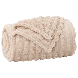 vidaXL Odeja Bež 150 x 130 cm 0.5 kg Flis