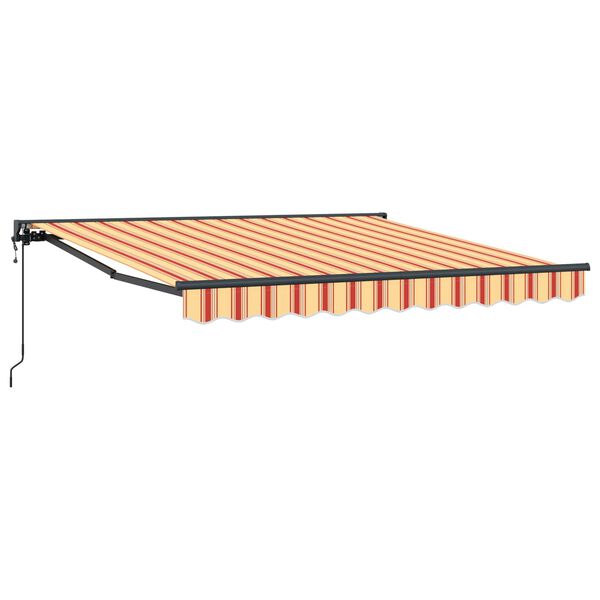 vidaXL Retraktilna tenda večbarvno 350 x 250 cm Aluminij in tkanina