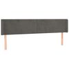 vidaXL LED posteljno vzglavje temno sivo 203x16x78/88 cm žamet