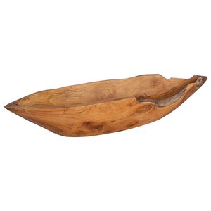 vidaXL Skleda za sadje JEPARA Teak rjava 61 x 21 x 11 cm