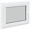 vidaXL Okno za klet RISOR 90 x 50 cm PVC in steklo Bela