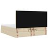 vidaXL Otomanski posteljni okvir z vzmetnicami krem 200x200 cm blago