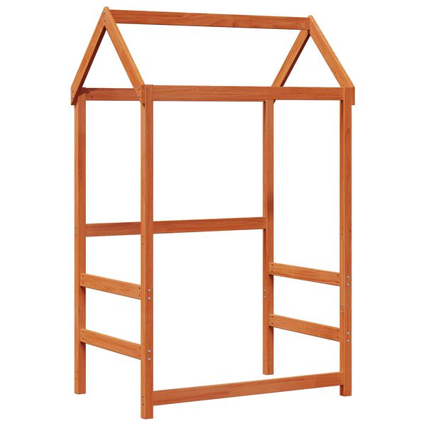 vidaXL Sklad dnevne postelje Voskan Rjava 90 x 200 cm Masivna borovina