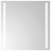 vidaXL LED kopalni&scaron;ko ogledalo Transparentno 40 x 40 cm kaljeno steklo