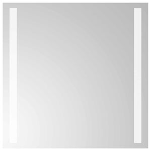 vidaXL LED kopalni&scaron;ko ogledalo Transparentno 40 x 40 cm kaljeno steklo
