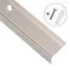 vidaXL Obroba za stopnice L-oblike 5 kos aluminij 90 cm barva penine