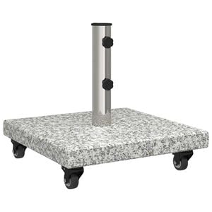 vidaXL Podstavek za senčnik 30kg Siv Granit Kvadrat