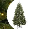vidaXL Umestno božično drevo 210 cm 300 LED Toplo bela PVC in jeklo