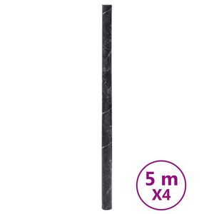 vidaXL Nalepke za pohi&scaron;tvo samolepilna marmor črna 90x500 cm PVC