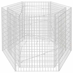 vidaXL &Scaron;estkotna visoka greda gabion 160x140x100 cm