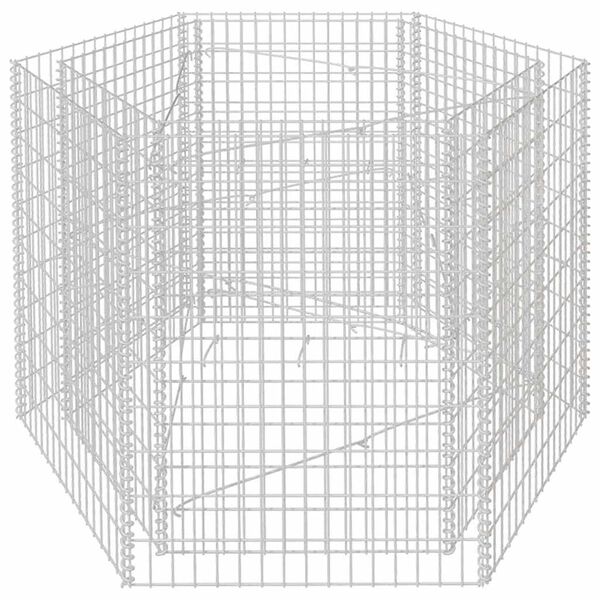 vidaXL &Scaron;estkotna visoka greda gabion 160x140x100 cm