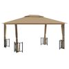 vidaXL Paviljon s stranicami in dvojno streho 3x4 m taupe