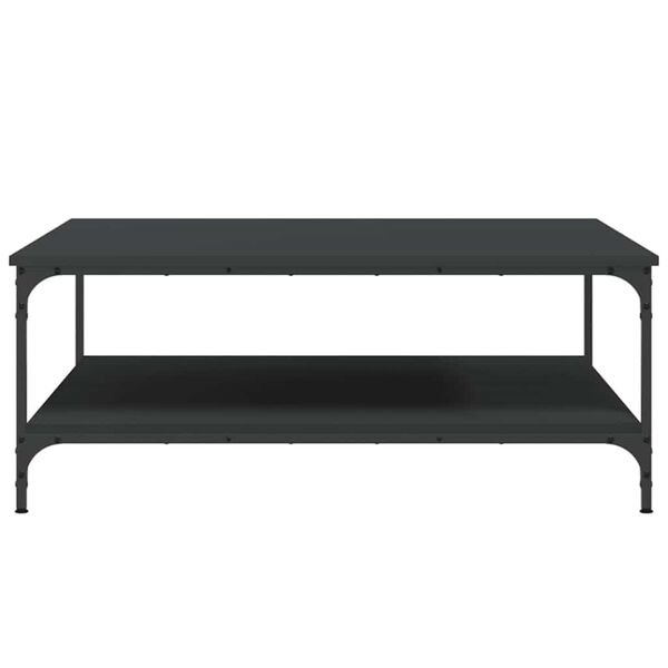 vidaXL Klubska mizica črno 100x100x40 cm inženirski les