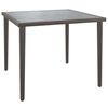 vidaXL Vrtna miza siva 48x48x37 cm jeklo