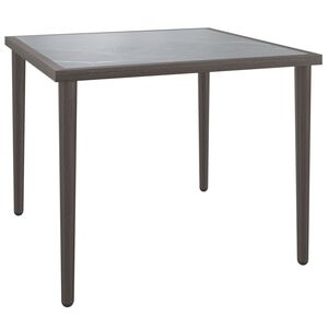 vidaXL Vrtna miza siva 48x48x37 cm jeklo
