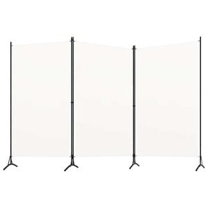 vidaXL Paravan 3-delni bel 260x180 cm tkanina