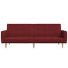 vidaXL Kavč dvosed z ležiščem vinsko rdeče blago