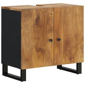 vidaXL Omarica za umivalnik 62x33x58 cm trden mangov les in inž. les