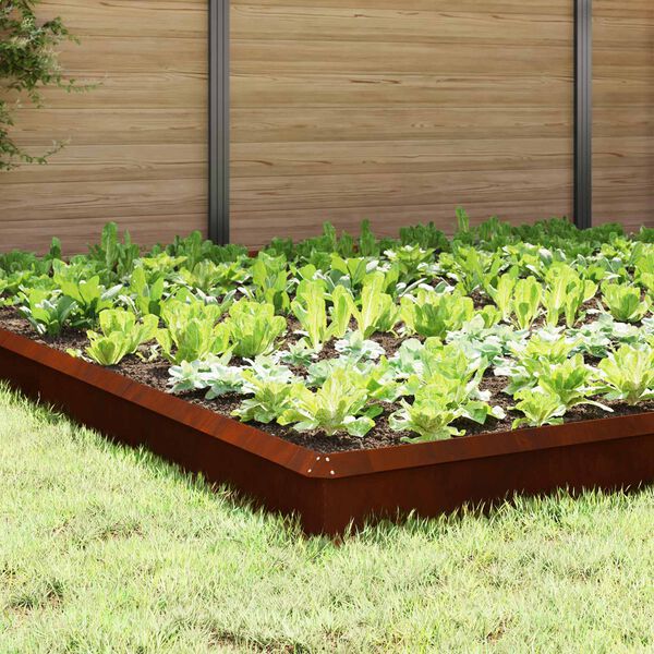 vidaXL Ograje proti polžem 20 pcs Rjav Vremensko odporno jeklo