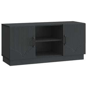 vidaXL TV omarica 102 x 34,5 x 47 cm Črna Inženirski les