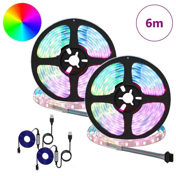 vidaXL LED trak 2 pcs Črna in prozorna 3000 mm Baker in plastika