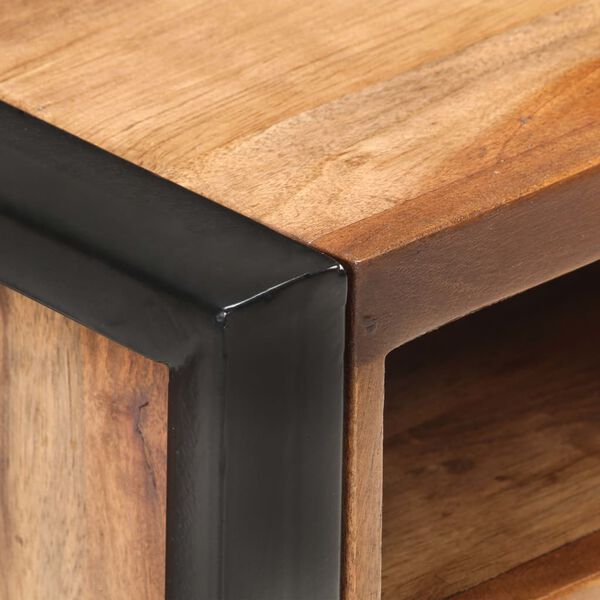 vidaXL Nočna omarica 40x35x55 cm trden akacijev les s palisandrom