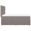 vidaXL Box spring postelja z vzmetnico taupe 160x200 cm blago