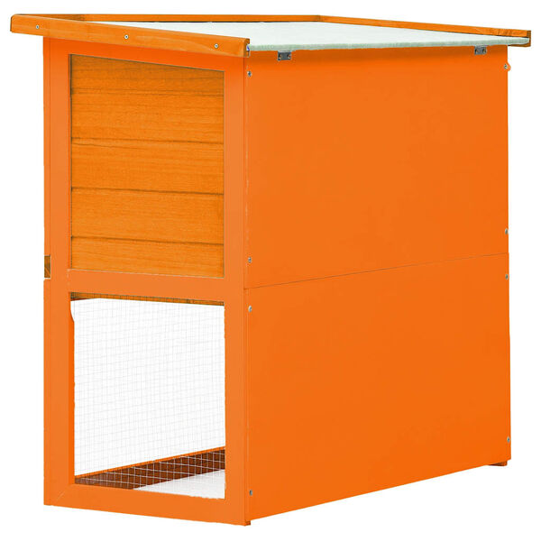 vidaXL Zunanji zajčnik / hi&scaron;ica za male živali z 1 vrati iz lesa