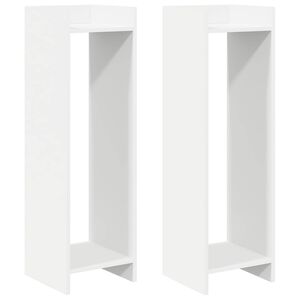 vidaXL Stojalo za rastline Bela 30 x 30 x 100 cm Konstruirano leseno