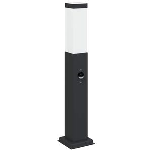 vidaXL Stebriček s senzorjem 50 cm črne barve IP44