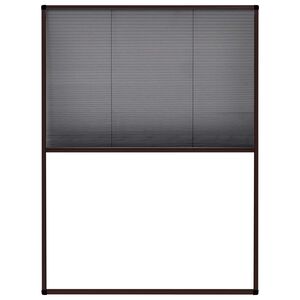 vidaXL Plise komarnik za okna aluminij rjav 60x80 cm