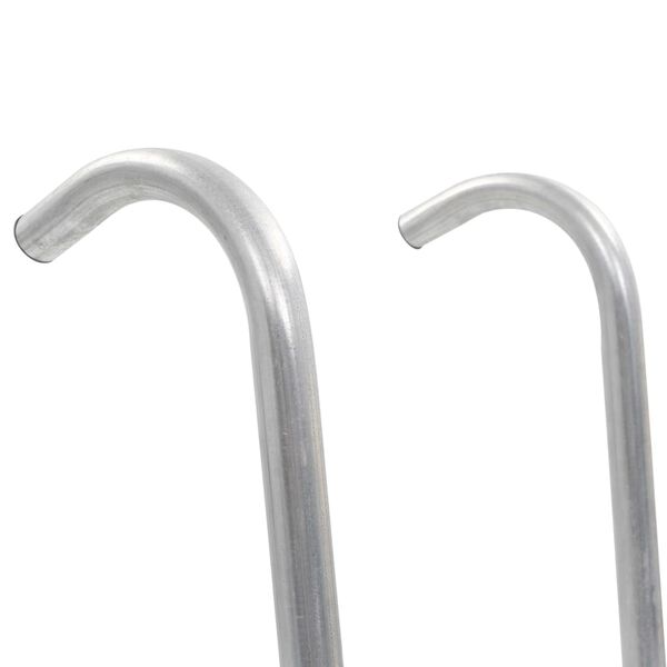 vidaXL Lestev za trampolin z 2 stopnicama jeklo srebrna 102,6 cm