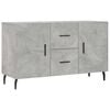 vidaXL Komoda betonsko siva 100x36x60 cm inženirski les