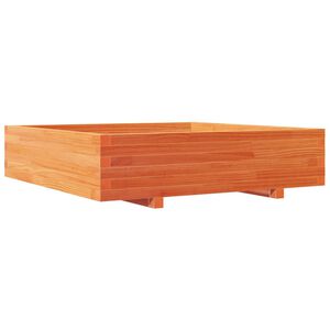vidaXL Vrtno cvetlično korito vo&scaron;čeno 100x100x26,5 cm trdna borovina
