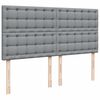 vidaXL Box spring postelja z vzmetnico svetlo siva 180x200 cm blago