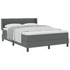 vidaXL Postelja z vzmetnico z vzglavjem Temno siva 200 x 160 cm blago