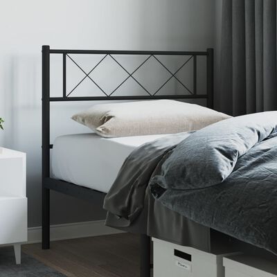 vidaXL Kovinsko posteljno vzglavje črno 100 cm