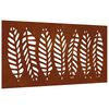vidaXL Vrtna stenska dekoracija 105x55 cm corten jeklo listje