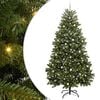 vidaXL Umestno božično drevo 270 cm 300 LED Toplo bela PVC in jeklo