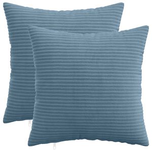 vidaXL Prevleka za blazino 2 pcs HEERLEN Modra 30 x 30 cm korduroy