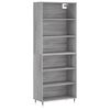 vidaXL Visoka komoda siva sonoma 69,5x32,5x180 cm inženirski les