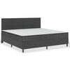 vidaXL Boxspring postelja temno sivo blago 200x200 cm