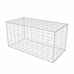 vidaXL Gabionska ko&scaron;ara iz pocinkanega jekla 100x50x50 cm