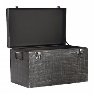 LABEL51 Škatla za shranjevanje Vintage 60x40x35 cm XL antično črna