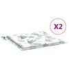 vidaXL Blazine za stole 2 kosa vzorec listja 40x40x3 cm tkanina