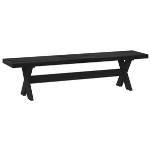 vidaXL Jedilna klop NOAIN 180 x 41 x 45 cm Masivna borovina Črna