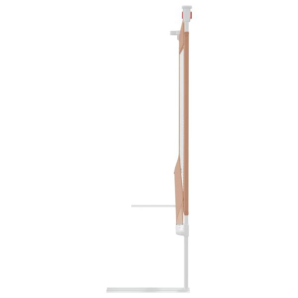 vidaXL Posteljno varovalo za malčke taupe 90x25 cm blago